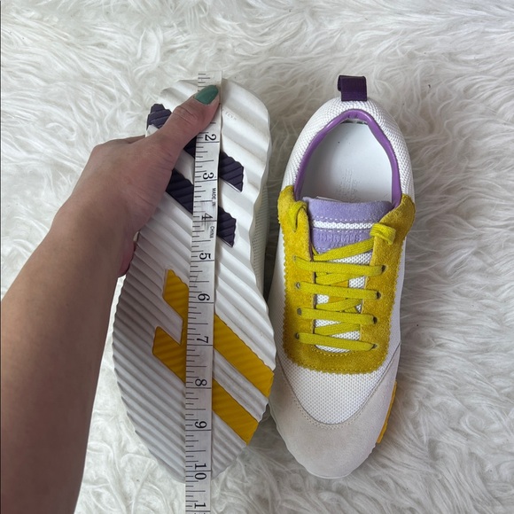 Hermès Women’s White/Yellow Suede/Mesh Bouncing Sneakers Size 36 EU - Picture 10 of 17